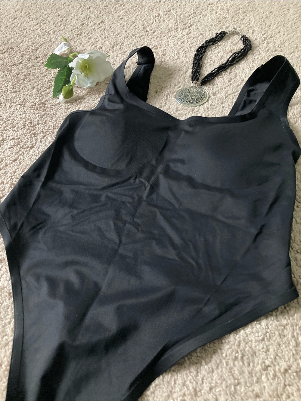 SHEIN Black Smooth Shapewear Bodysuit